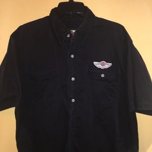 Large Harley Davidson thick button down shirt.